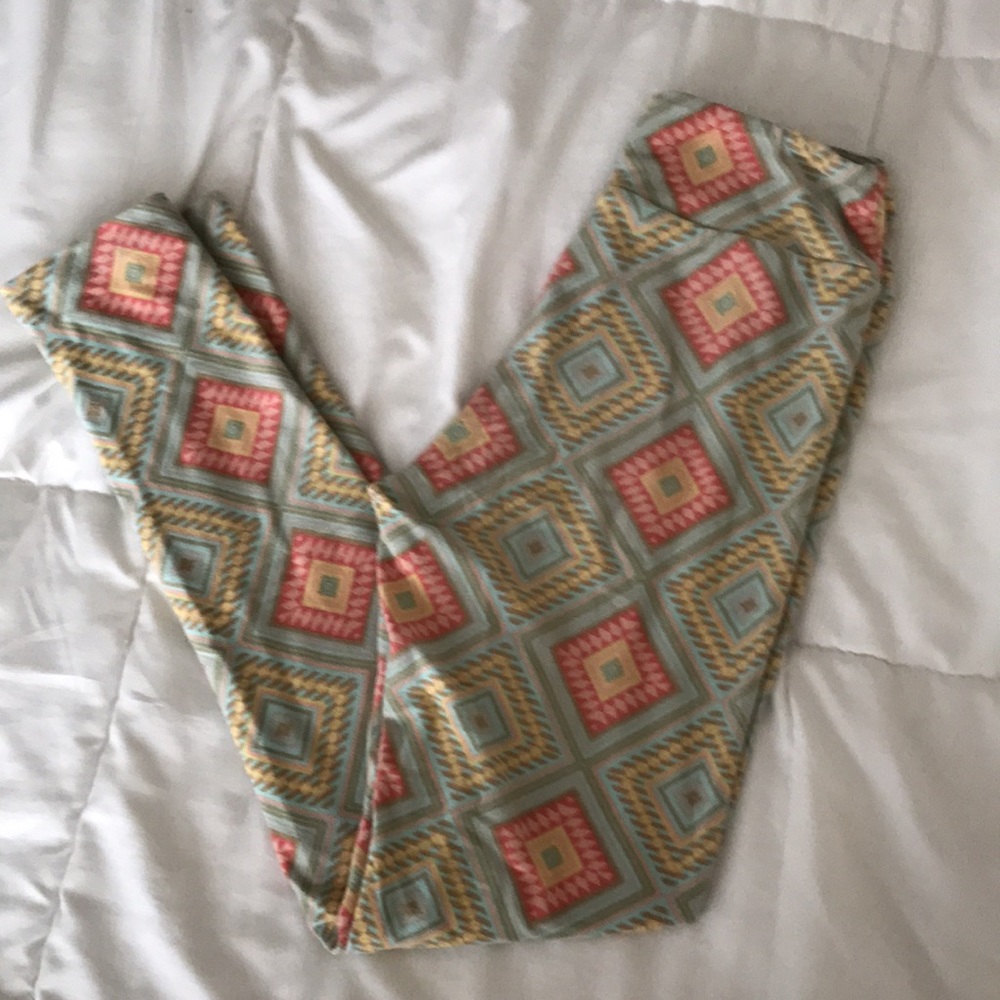 Lula Roe, multi color leggings, size small